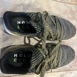 Women's Athletic Shoes - Black and Green